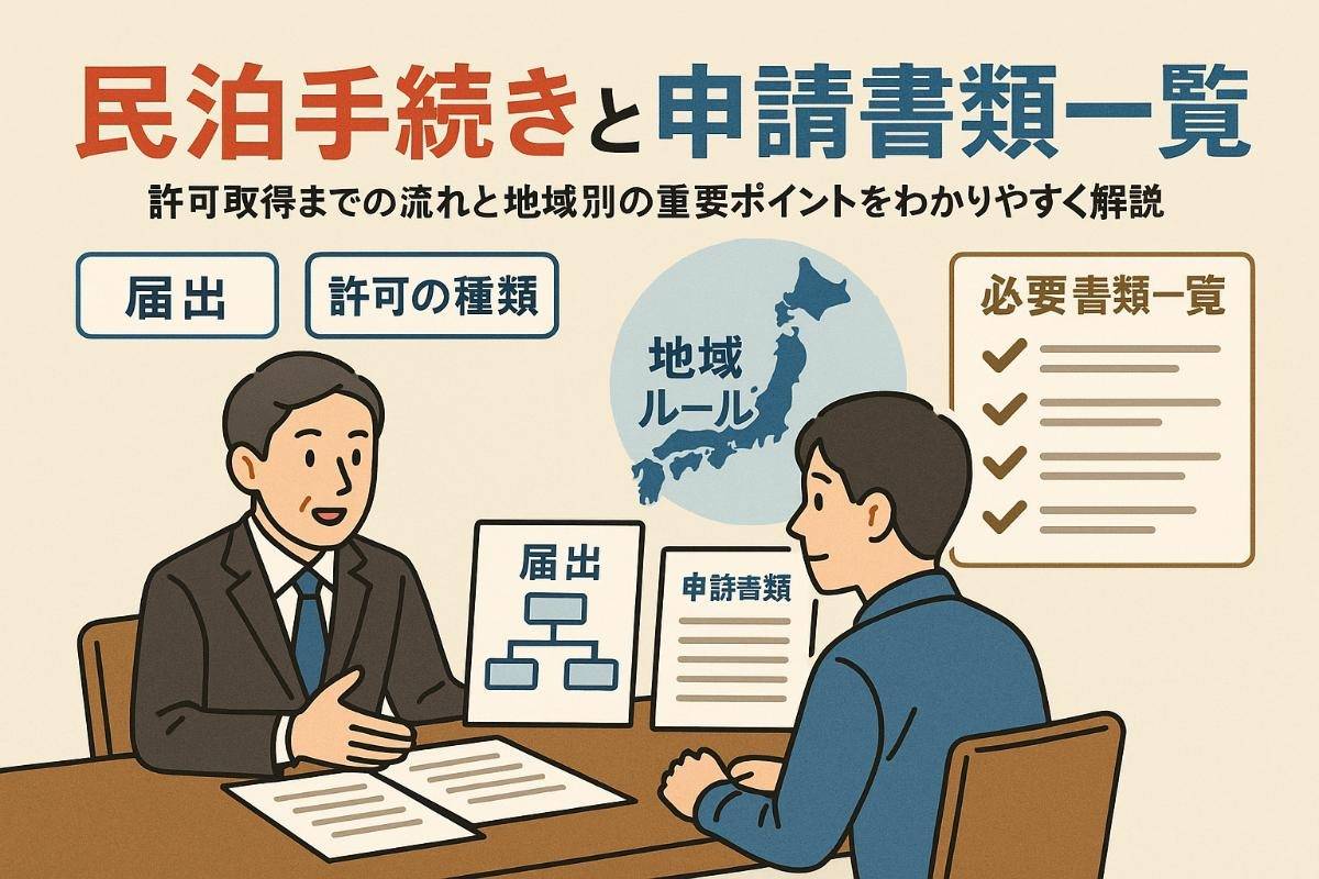 民泊手続きの全体像と申請書類一覧まとめ｜許可取得までの流れと地域別ポイントを解説