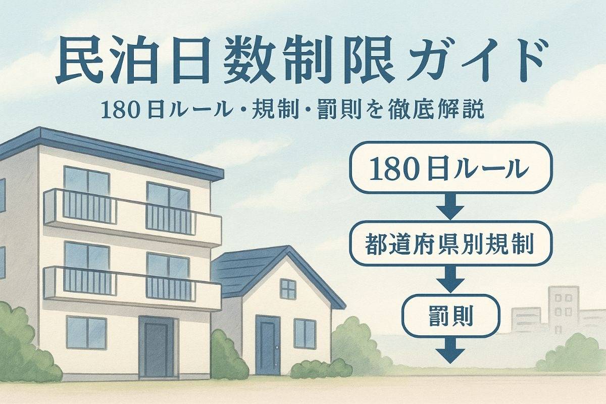 民泊の日数制限について徹底解説｜180日ルールと都道府県別規制・罰則の最新管理方法