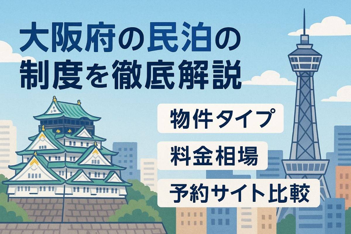 大阪府の民泊の制度を徹底解説｜物件タイプ・料金相場・おすすめ予約サイト比較