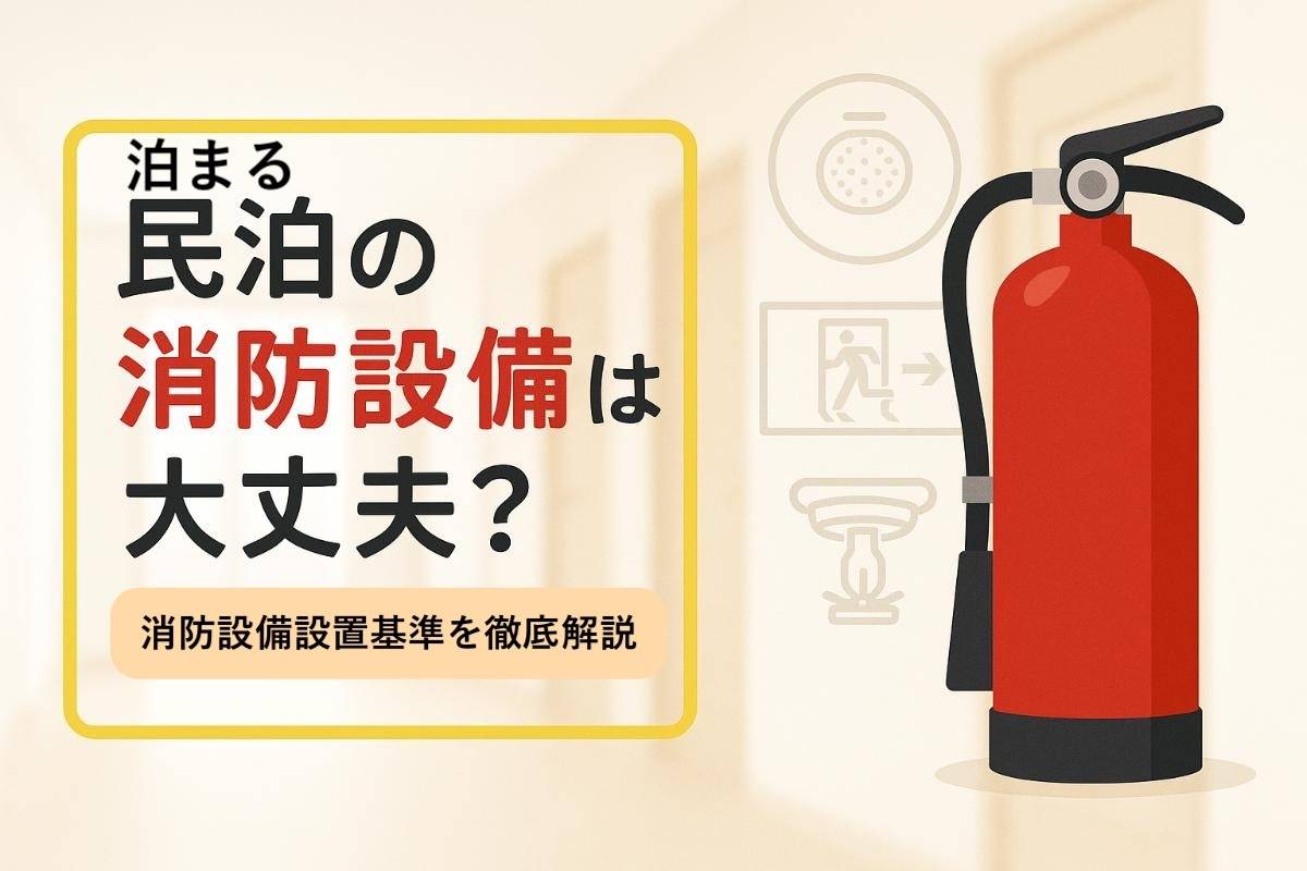 泊まる民泊の消防設備は大丈夫？消防設備設置基準を徹底解説
