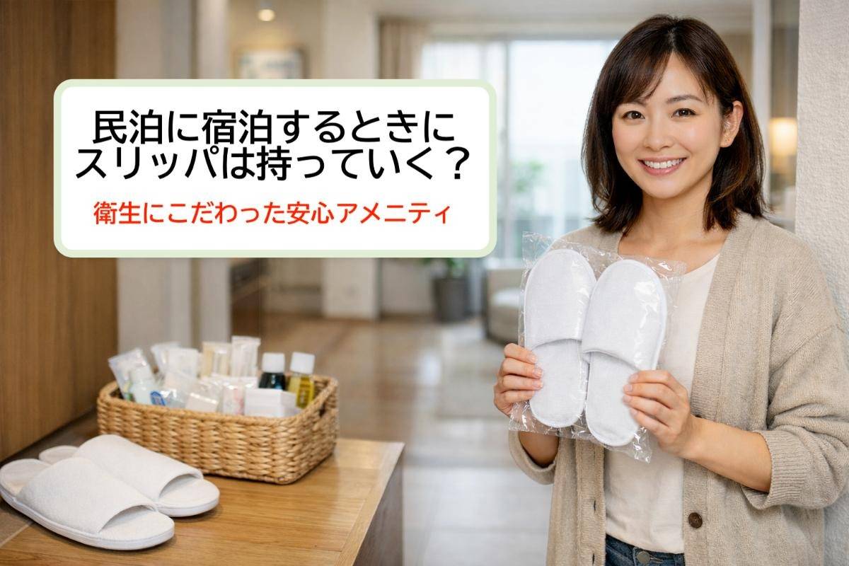 民泊に宿泊するときにスリッパは持っていく？衛生にこだわった安心アメニティ