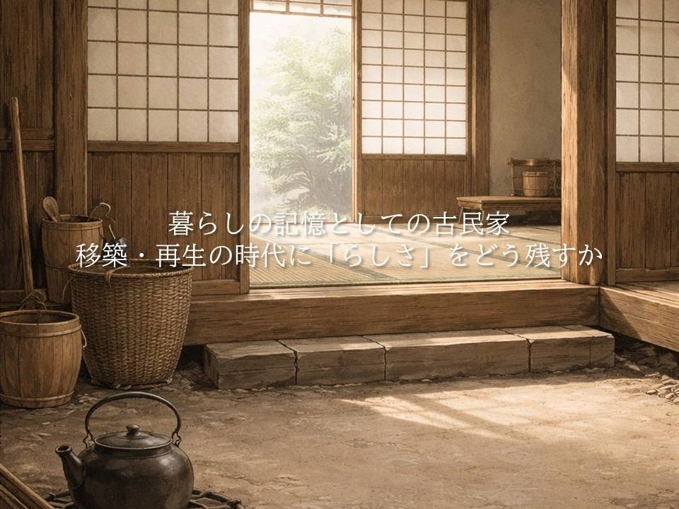 古民家を学ぶ／古民家の価値と読み方