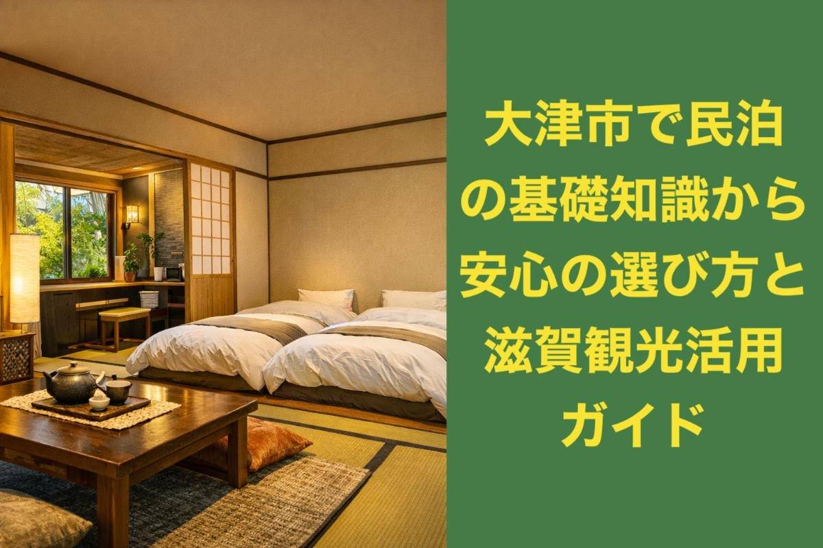 大津市で民泊の基礎知識から安心の選び方と滋賀観光活用ガイド